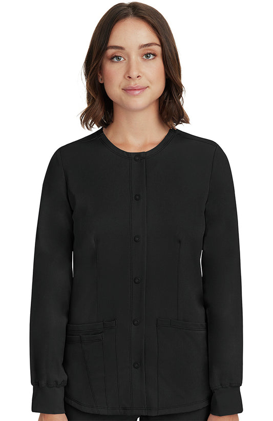 Healing Hands Ladies Button Front Scrub Jacket