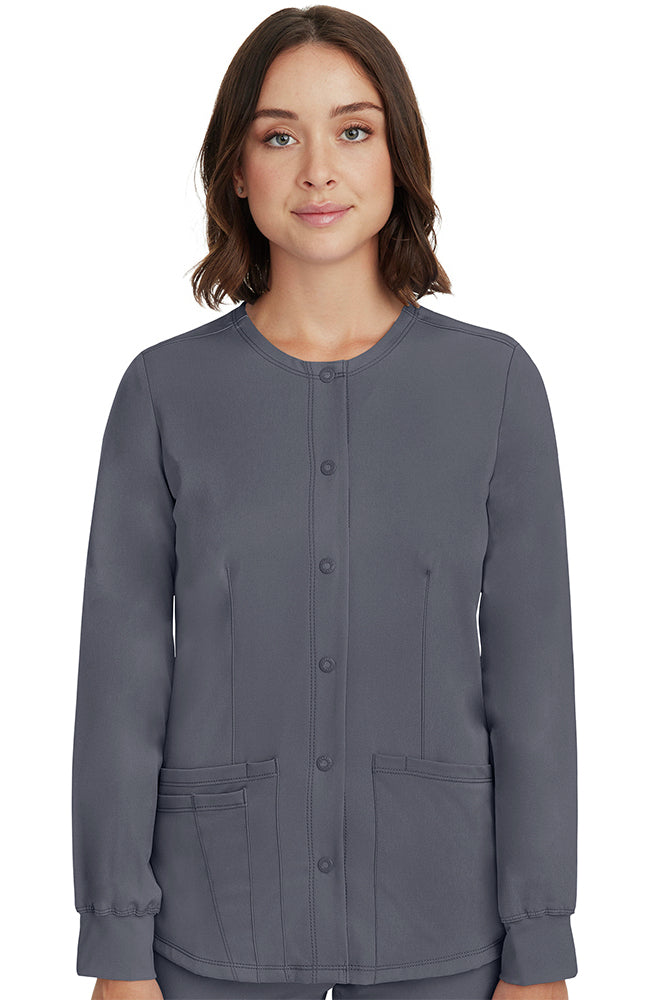 Healing Hands Ladies Button Front Scrub Jacket