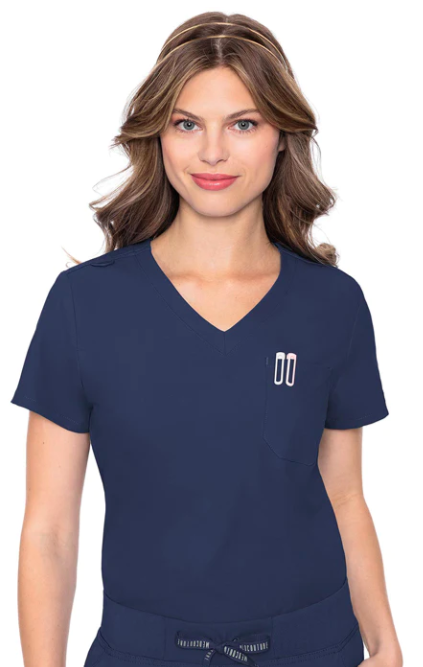 Med Couture Women's 1 Pocket Tuck-In Top