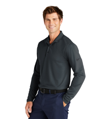 Nike Mens Dri-FIT Micro Pique Long Sleeve Polo (NKDC2104)