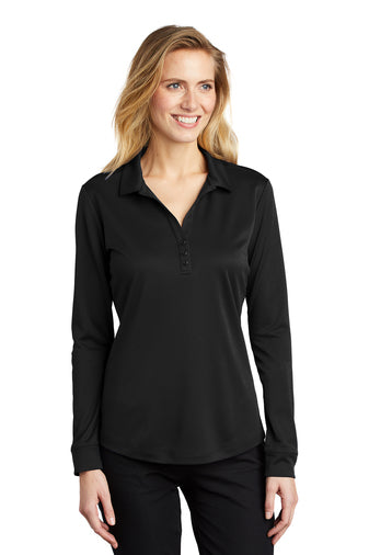 Port Authority Ladies Silk Touch Performance Long Sleeve Polo (L540LS)